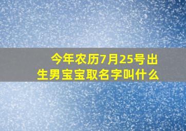 今年农历7月25号出生男宝宝取名字叫什么