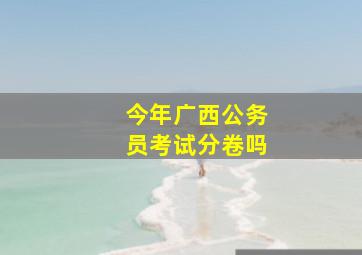 今年广西公务员考试分卷吗