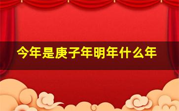 今年是庚子年明年什么年