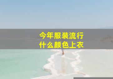 今年服装流行什么颜色上衣