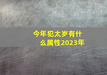 今年犯太岁有什么属性2023年