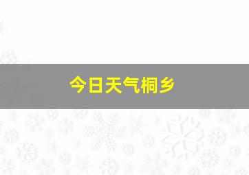 今日天气桐乡