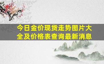 今日金价现货走势图片大全及价格表查询最新消息