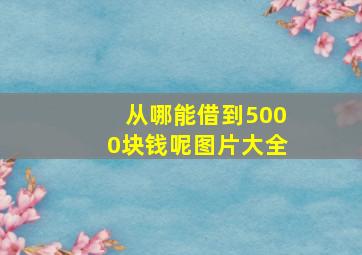 从哪能借到5000块钱呢图片大全