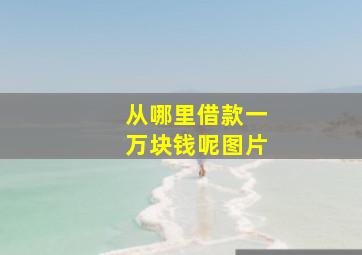 从哪里借款一万块钱呢图片