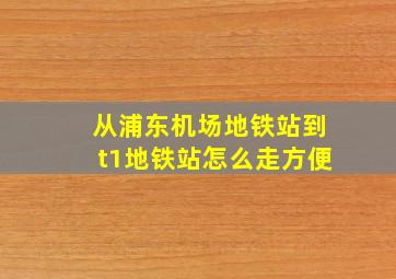 从浦东机场地铁站到t1地铁站怎么走方便