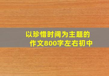 以珍惜时间为主题的作文800字左右初中