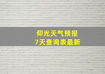 仰光天气预报7天查询表最新