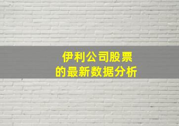 伊利公司股票的最新数据分析