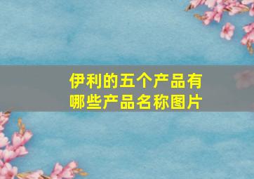 伊利的五个产品有哪些产品名称图片