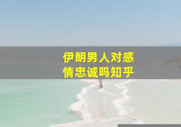 伊朗男人对感情忠诚吗知乎