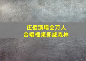 伍佰演唱会万人合唱视频挪威森林