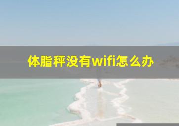 体脂秤没有wifi怎么办