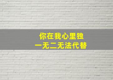 你在我心里独一无二无法代替