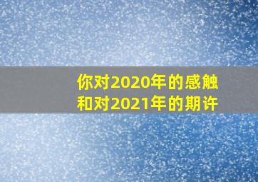 你对2020年的感触和对2021年的期许