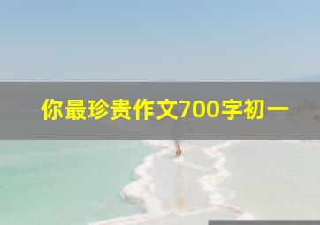 你最珍贵作文700字初一