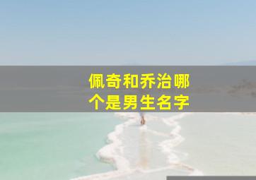 佩奇和乔治哪个是男生名字