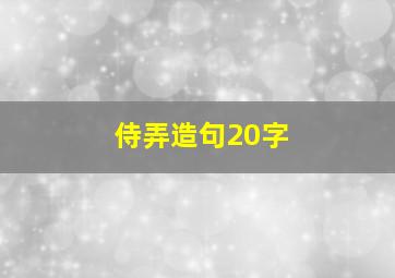 侍弄造句20字