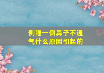 侧睡一侧鼻子不通气什么原因引起的