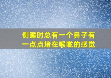 侧睡时总有一个鼻子有一点点堵在喉咙的感觉