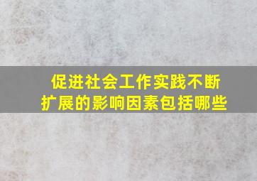 促进社会工作实践不断扩展的影响因素包括哪些