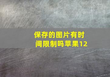 保存的图片有时间限制吗苹果12