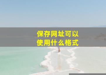 保存网址可以使用什么格式