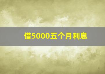 借5000五个月利息