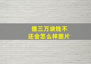 借三万块钱不还会怎么样图片