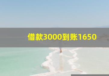 借款3000到账1650