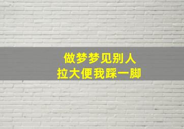 做梦梦见别人拉大便我踩一脚