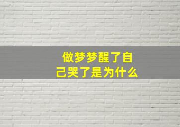 做梦梦醒了自己哭了是为什么