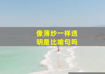 像薄纱一样透明是比喻句吗