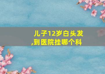 儿子12岁白头发,到医院挂哪个科