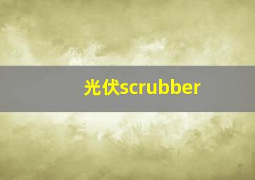 光伏scrubber