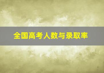 全国高考人数与录取率