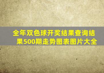 全年双色球开奖结果查询结果500期走势图表图片大全