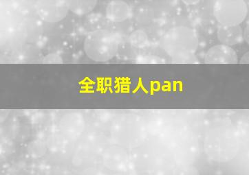 全职猎人pan