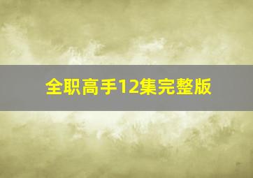 全职高手12集完整版