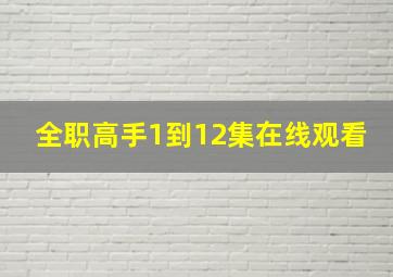 全职高手1到12集在线观看