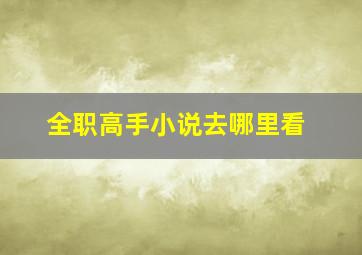 全职高手小说去哪里看