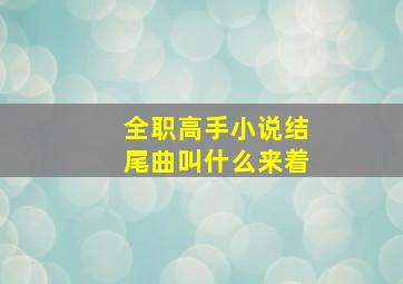 全职高手小说结尾曲叫什么来着