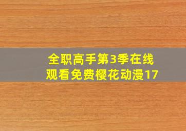 全职高手第3季在线观看免费樱花动漫17