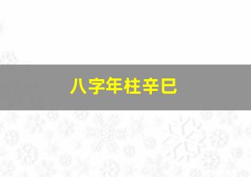 八字年柱辛巳