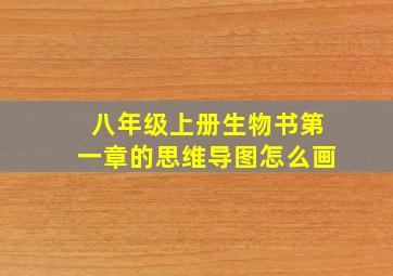 八年级上册生物书第一章的思维导图怎么画