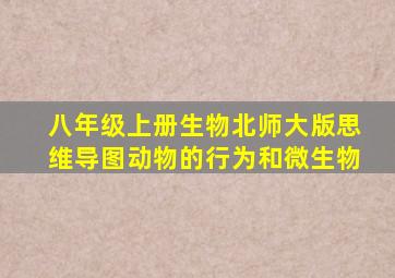 八年级上册生物北师大版思维导图动物的行为和微生物