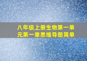 八年级上册生物第一单元第一章思维导图简单