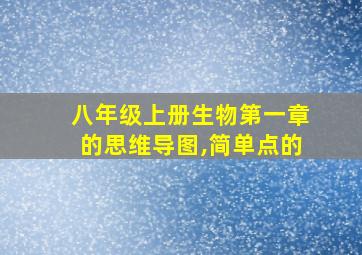 八年级上册生物第一章的思维导图,简单点的