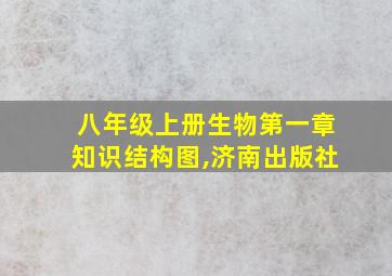 八年级上册生物第一章知识结构图,济南出版社