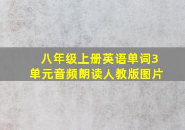 八年级上册英语单词3单元音频朗读人教版图片